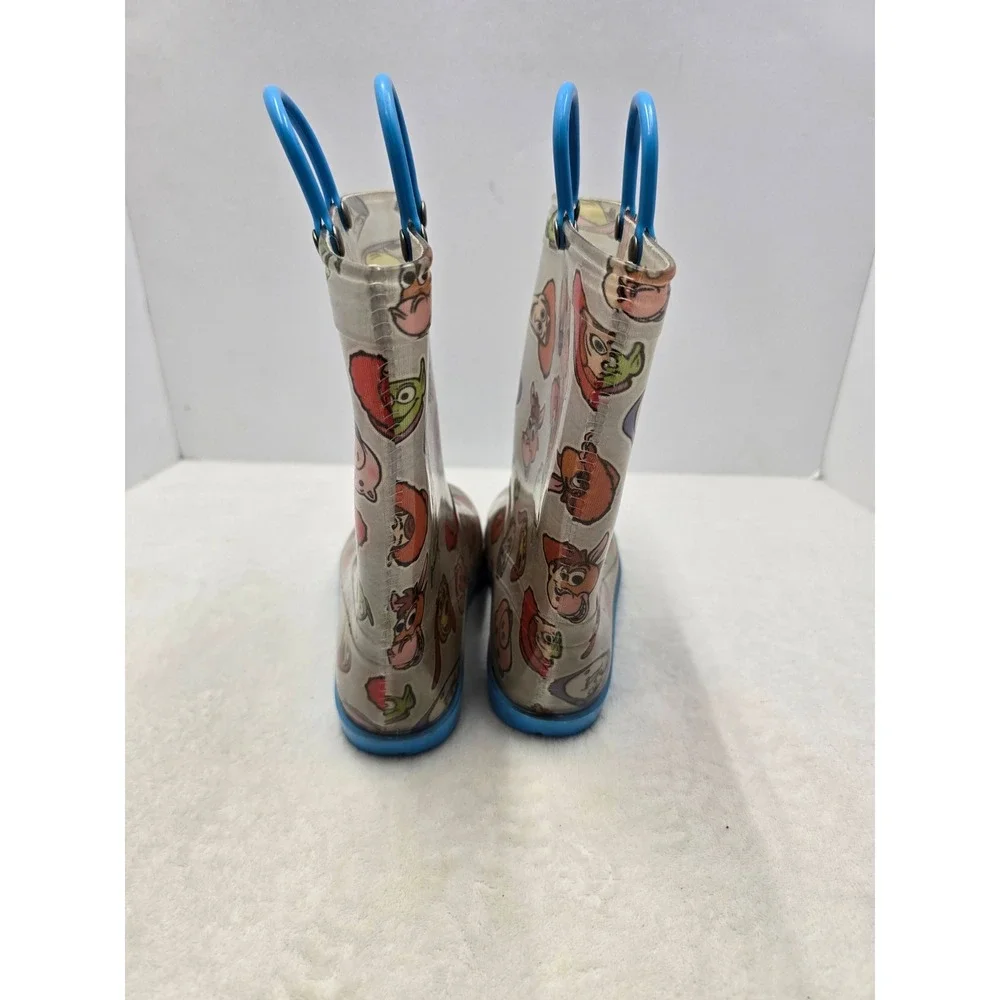Disney Pixar Toy Story Rain Boots Kids Size 12 Woody Buzz Lightyear Blue Grey